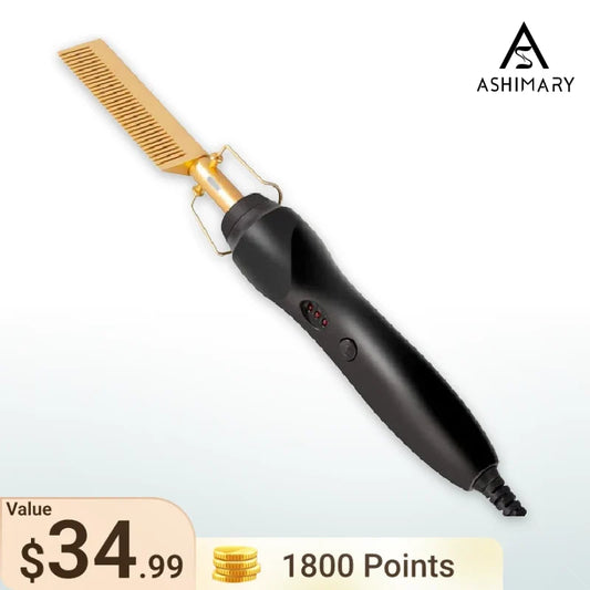 1800 Points | Ashimary 3 In 1 Hot Comb Electric for Wigs