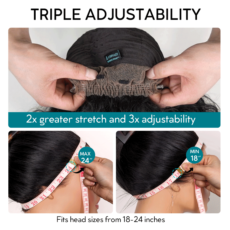 Balayage Highlights Dark Roots Layer Cut Body Wave 360 Skin Lace Frontal with Invisi Strap Human Hair Wig