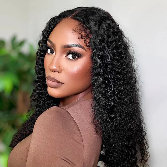 4C Natural Edges Water Wave Hair 13x4 HD Lace Front Wigs With Realistic Hairline