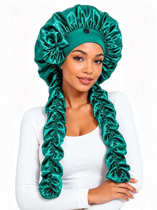 Long Satin Bonnet Suitable For Nighttime Hair Protection