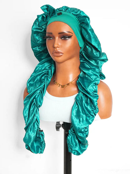 Long Satin Bonnet Suitable For Nighttime Hair Protection
