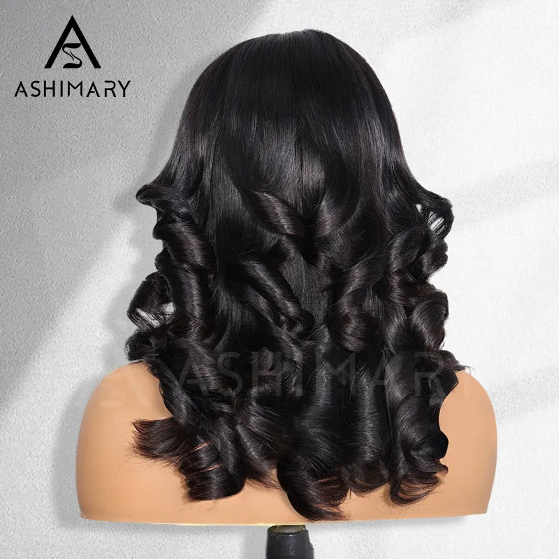 Pre Styled Effortless Chic Layer 4x4 Lace Closure Wig High Density Peacock Curls Glueless Ready to Wear Wig