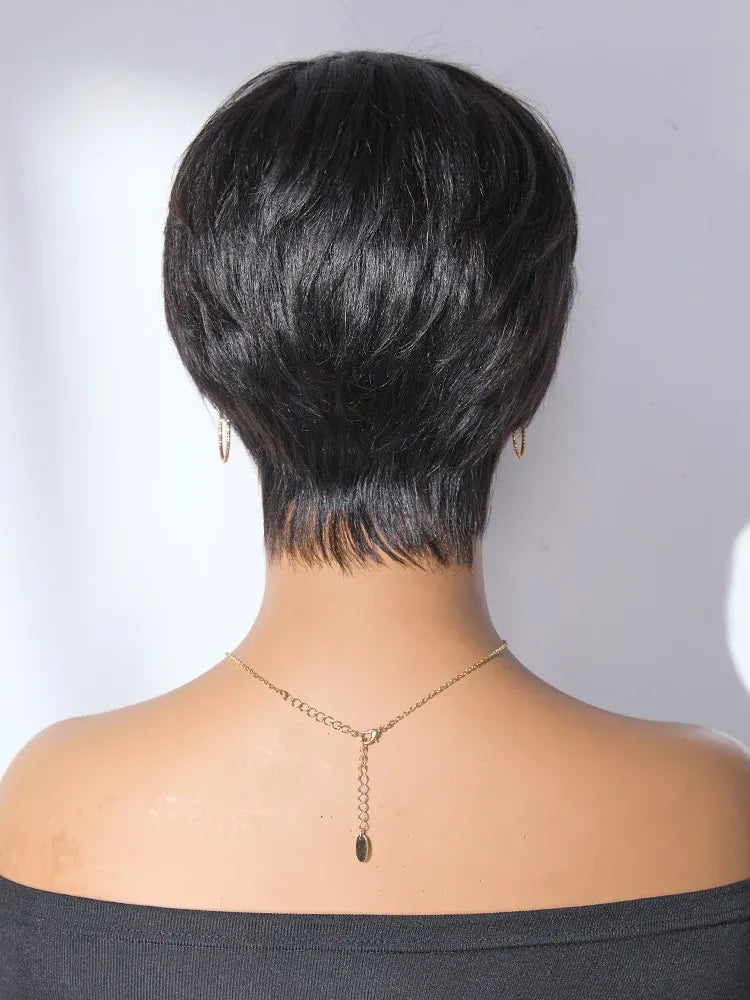 2 Wigs=$89 | Short Pixie Cut Glueless Human Hair Wig + Glueless Highlight Pixie Cut Wig