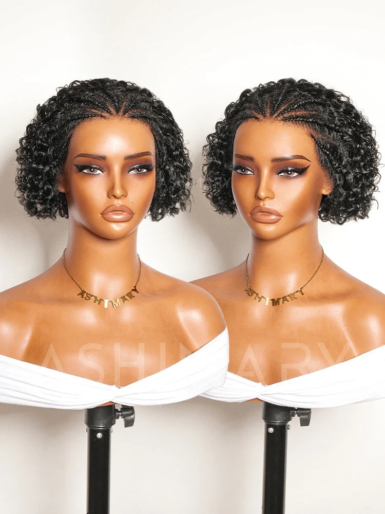 2 Wigs=$149 | Layer Cut Highlight 6x4.5 Lace Bob Wig + Glueless 13x4 Lace Braided Top Bob Wig