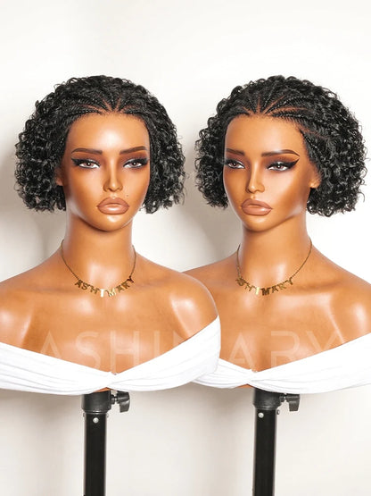 2 Wigs=$149 | Layer Cut Highlight 6x4.5 Lace Bob Wig + Glueless 13x4 Lace Braided Top Bob Wig