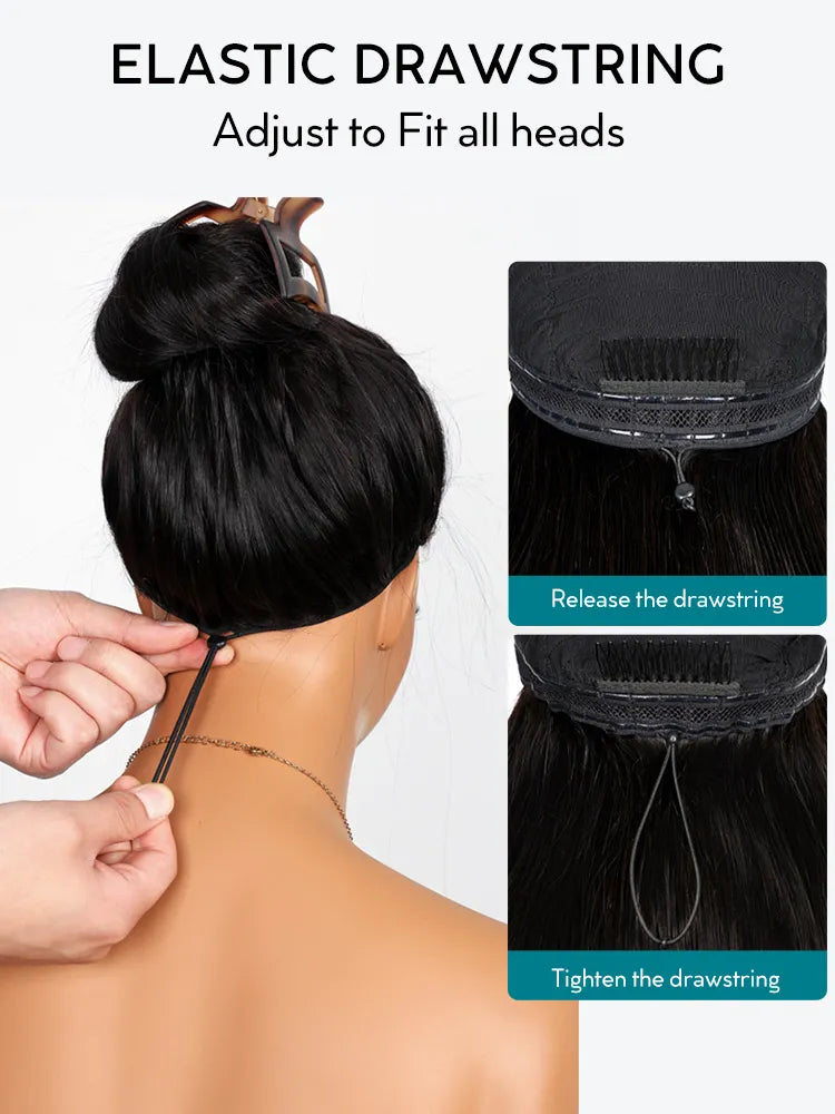 Layered Curl 4x4 Pre-Cut Lace Closure Wig Beginner Friendly Natural Black Short Pixie Cut Human Hair
