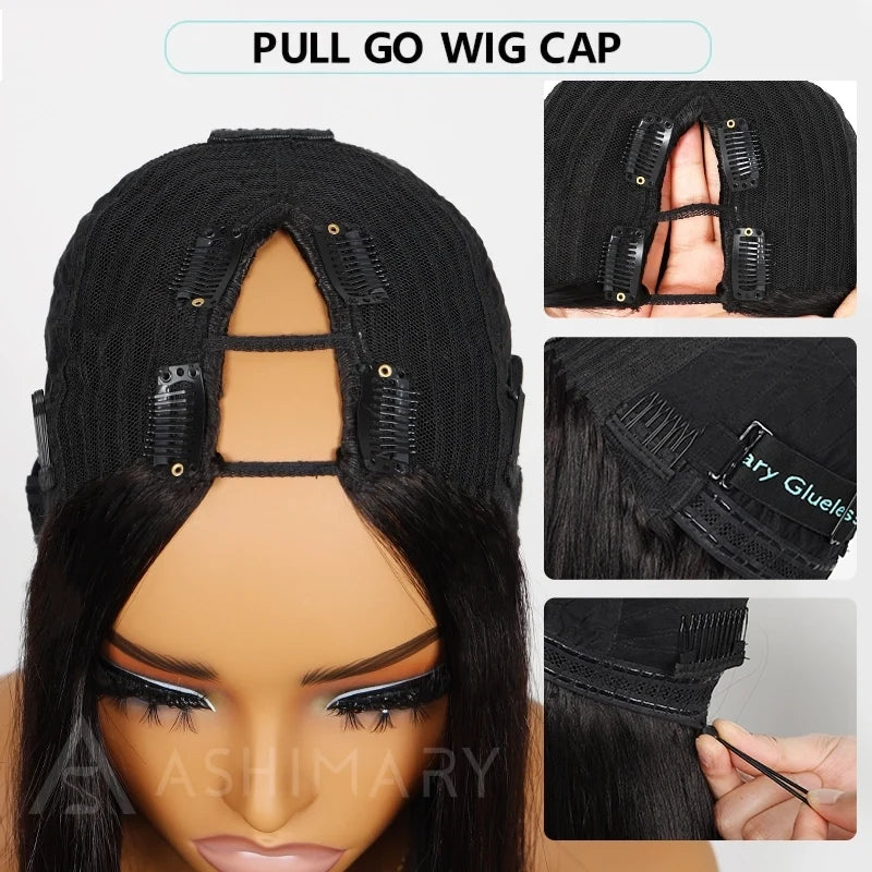 V Part Wig | Beginner Friendly Natural Scalp Curly Human Hair Upgrade Thin Part Wig