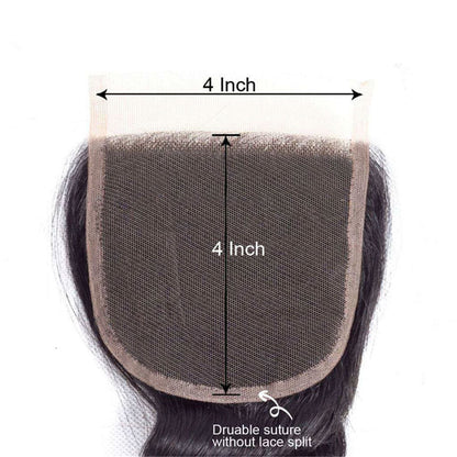 Loose Wave 4 Bundles With Closure Natural Color Human Hair Remy Hair