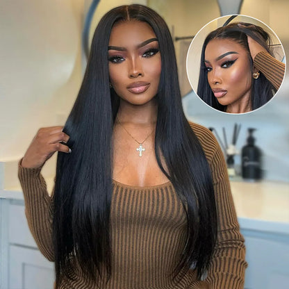 [US 24H Ship] 13x4 Lace Front Straight Wig Long Length Human Hair Wigs