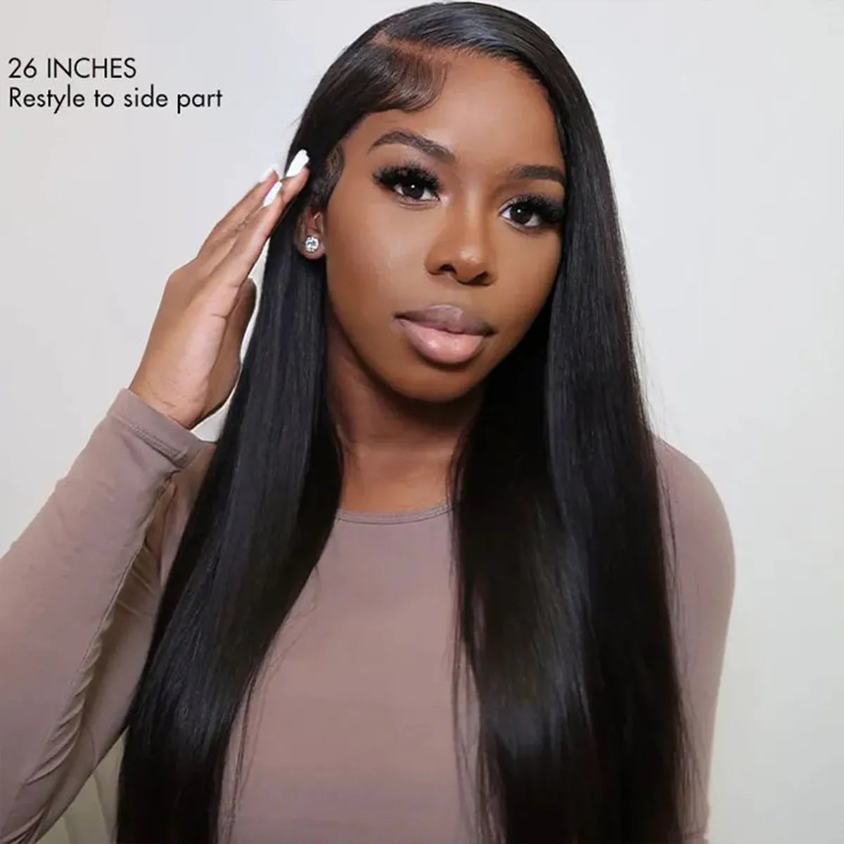 [US 24H Ship] 13x4 Lace Front Straight Wig Long Length Human Hair Wigs