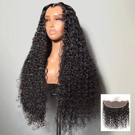 13x4 HD Transparent Lace Frontal Water Wave Natural Color Hair