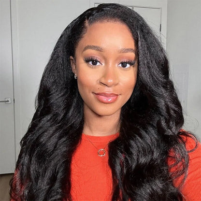 Kinky Straight Crochet Hair Natural Black Machine Made Feather Crochet Human Hair Extension